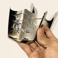Wave Mudguard - Shiny Stainless Steel Front and Rear Mudguard Set for Wave 50/100/110 - Motorcycle A