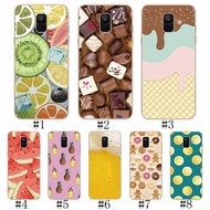 Samsung Galaxy A6 A6+ Plus A7 A8 A8+ Plus A9 2018 Silicone Phone Case Cover Fruit Chocolate Patterned Soft TPU Casing