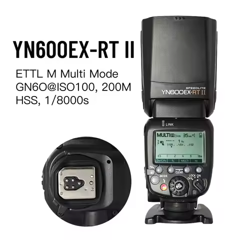 YONGNUO YN600EX-RT II 2.4G Wireless HSS 1/8000s Master TTL Flash Speedlite for Canon DSLR Camera 6D 