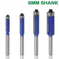 Router Bit Edge Trimming Cutter 6mm Shank Alloy Milling Cutter Woodworking Edge Trimming Cutter
