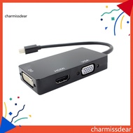 CHA 3 in 1 Mini Display Port DP to HDMI-compatible VGA DVI Adapter Cable for MacBook Pro Air