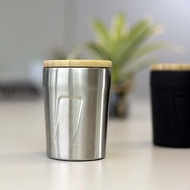 【客製化禮物】竹蓋雙層不銹鋼保溫隨身咖啡杯