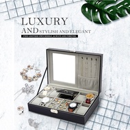 Leather Watch Box Display Storage Box Organizer Watch and Jewelry Holder - MN