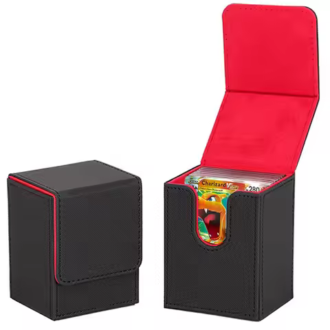 Trading Pokemon Yugioh PTCG Card Deck Box 100+ Holder Large MTG Organizer Storage Collectible Game C