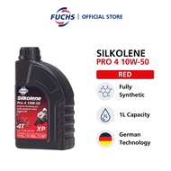 Silkolene Pro 4 10W50 4T Motorcycle Engine Oil 1L Fully Synthetic Ester Based Motorbike Oil - Red