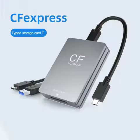 CFexpress Type A Card Reader USB 3.2 10Gbps CFexpress Reader with USB C To USB C/USB A Cable Support