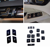 สติกเกอร์ปุ่มลิฟท์กระจกหน้าต่างรถสติกเกอร์ล็อคประตูปลดล็อคฝาครอบปุ่มสำหรับ Mercedes Benz A B C E GLA CLK GL ML GLE Class