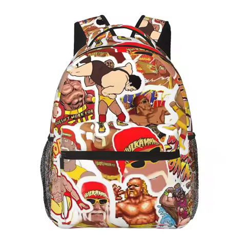 Hulk Hogan Wrestling Backpacks Boys Girls Bookbag Children School Bags Cartoon Laptop Rucksack Shoul