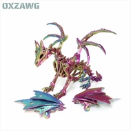 OXZAWG Demon Dragons Toy, Colorful PLA Plastic  Printed Wing Dragon Model,  Multi-jointed 30CM Movab