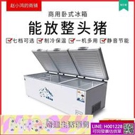 新品特惠！商用臥式冰櫃冷櫃大冰櫃大容量冷凍雙溫冰櫃冷凍櫃家用998L