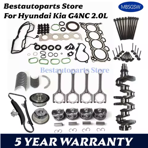 G4NC 2.0L Engine Rebuild Overhaul Kit w/ Crankshaft Rods Timing For Hyundai Kia