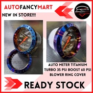 AUTO METER TITANIUM TURBO 35 PSI BOOST 60 PSI BLOWER RING COVER 70MM
