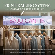 BOARD RAILING BAJU IKLAN/TANDA HARGA (WATERPROOF)