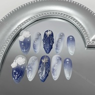 [H087] Dark blue Nailbox with code 87 Fake Nails Press On Nails