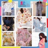 Baju Tidur Wanita Lengan Panjang Baju Tidur Perempuan Pajamas Women Cotton Pyjamas Women Sleepwear P