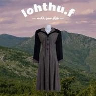 Suede Dress Work Label LA VORO (Second Hand Code 042)