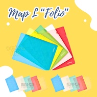 Transparent L-Shaped Folder Plastic Folder Folio Document File Folder