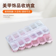 Ready Stock 12 Slots Plastic Box Jewelry Bead Storage Container Craft Organizer Manicure 美甲工具12格饰品收纳