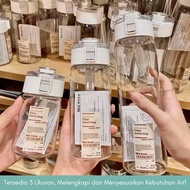 BM2 White Drinking Bottle 350 550 800ml Transparent Clear Aesthetic Drinking Water Bottle Plastic Gl