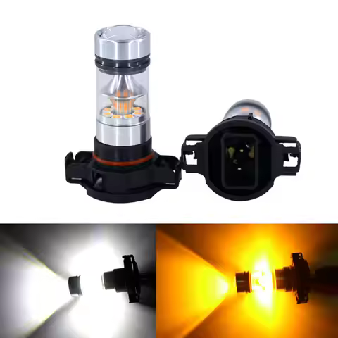 2pc Error Free canbus PSY24W LED Emergency light hazard lights yellow3000k For VW Passat B7 Tiguan G