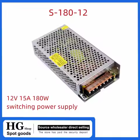 12V 15A 180W LED Power Supply DC 12v 15a 180w Switching Power Supply Source Transformer 100-240V AC 