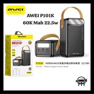 AWEI P101K 60000mAh Fast Charging Power Bank 22.5W fast charge