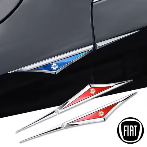 2pcs 3d alloy car stickers car accsesories accessory for fiat 500 500l 500x 500e abarth electric Sta