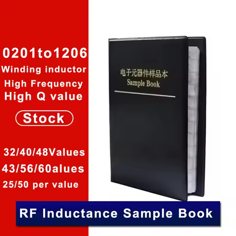 RF High Q Value RF Chip Inductor Sample Book Kit 0201 0402 0603 0805 1206 5% High Frequency Smd Wind