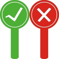 Score Card Right Wrong Card Smiley Face Expression Hand Holding Card Referee Card Right Wrong Card J