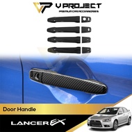 Mitsuibishi Lancer 2008 - 2017 Door Handle Cover Trim Carbon Fiber Pattern Mitsuibishi Lancer V Proj