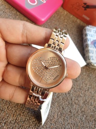 Original Fossil Jacqueline ES4350 Quartz Stainless-Steel Women's Watch Rose Gold Strap With 1 Year Warranty On Mechanism