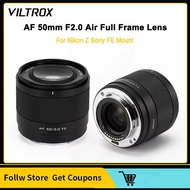 Viltrox AF 50mm F2.0 Automatic Focus Fixed Focus Lens for Sony E A7IV A7III A7RIII A7V A7C Nikon Z M