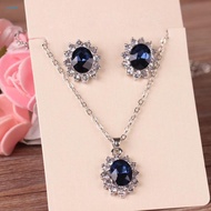 SK_ Jewelry Set Elegant Skin-friendly Alloy Fashion Earrings Jewelry Set for Party