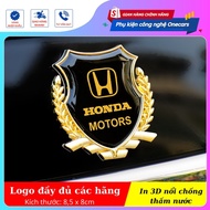 Sharp 3D Rice Flower Logo for Car Brands Size 8,5 x 8Cm