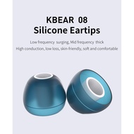KBEAR 08 Silicone Upgraded Eartips 1 pair(2 pcs) 3 pairs(6 pcs) Noise Isolating Ear Tips with S M L 
