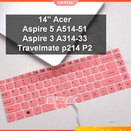 Silicone Keyboard Cover Protective Skin for Acer Aspire 5 -51Aspire 3 -33 Travelmate P214 P2 P214-53 Swift 5 SF515 14 Inch