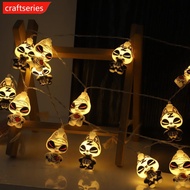 CRAFTSERIES LED Halloween Pumpkin Bat Lantern String Ghost House Party Paradise Horror Decorative La