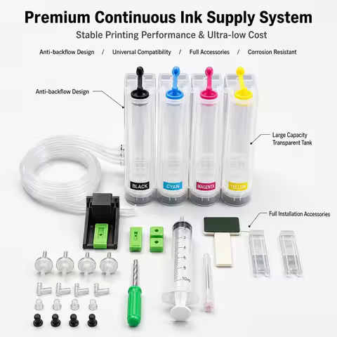 Ciss Ink Kits Replacement For HP 302 302 XL Deskjet 2130 1112 3630 3632 Officejet 4650 4652 4655 ENV