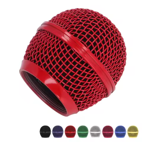 Mic Grille Replacement Stainless Steel Grille Mic Replacement Ball Head Noise Reduction for SM58S SM