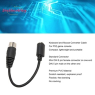 STABLESELLING Keyboard Mouse Converter, 0.15m / 5.9in Converter Cable DIN 5 Pin Male to Mini DIN 6 P