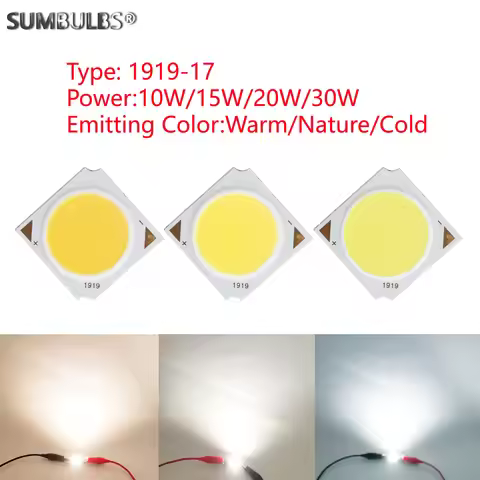 SUMBULBS 1919-17 Diameter 17mm LED COB Light Source Diode 10W 15W 20W 30W for Down Track Light DIY L