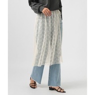 Midi Skirt Lace 70cm Long Skirt By Naisu Handmade-NS471