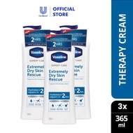 [Bundle of 3] Vaseline Expert Care Body Lotion Extremely Dry Skin Rescue 365ml