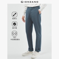 GIORDANO ผู้ชาย กางเกง กางเกงยืดดูแลง่าย เอวต่ำปานกลาง เอวยางยืดด้านใน กางเกงแฟชั่นเรียบง่าย 0111205