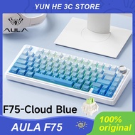 AULA F75 Mechanical Keyboard 2.4G Wireless/Bluetooth/Wired RGB PBT 75% Layout OEM Profile Gasket Cus