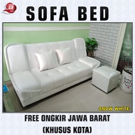 Sofa Bed Reclining Elisabeth| Bonus 2 Bantal. Bahan Kain Oscar/kulit & Bludru - Minimalis