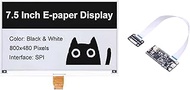 7.5 Inch E-Ink Display Module 800x480 SPI + ESP32-C6 E-Paper Driver Board Kit, Partial/Full Refresh,