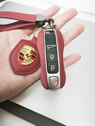 Porsche Key Shell Macan Paramela 718 Cayenne Buckle 911 Key Chain Leather