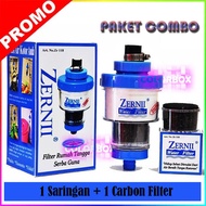 (PAKET COMBO 1 Saringan + 1 Carbon Filter ) ZERNII Saringan Air / Filter Air ZERNII / ZERNI Karbon F