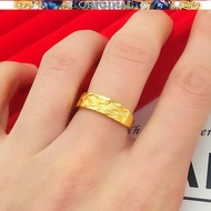 916 real gold ring men and women the same paragraph 916 real gold opening water ripple couple ring ring in stock